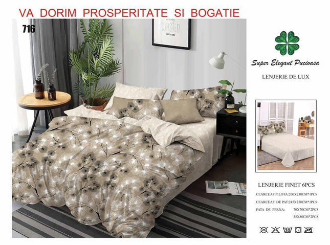 Lenjerii de Pat 100% Bumbac Finet – Colecția Primăvară-Vară 2025 | Cod PRM38 - Casa Super