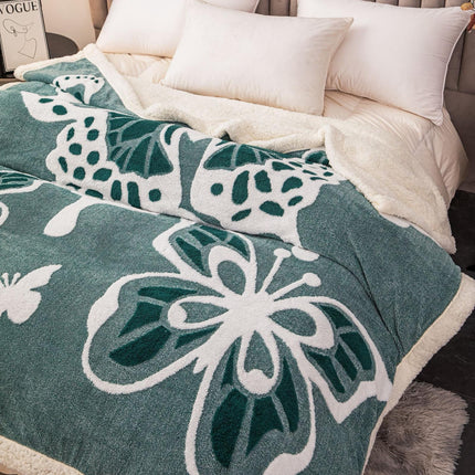 Patura Groasa Cocolino - Pufoasa cu Blanita, model Fluturasi 3D 200x230cm Cod PCJ08