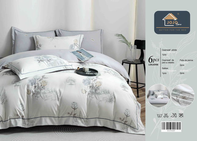 Lenjerie de Pat Finet 6 Piese in Cutie – Calitate Premium | COD LIV68