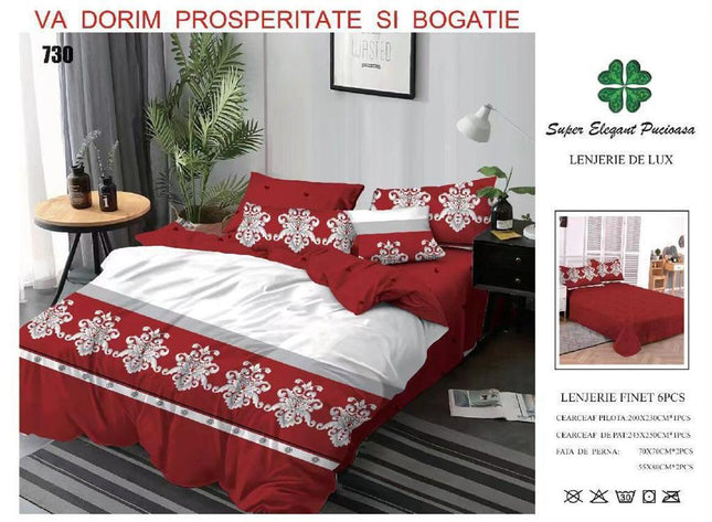 Lenjerii de Pat 100% Bumbac Finet – Colecția Primăvară-Vară 2025 | Cod PRM36 - Casa Super