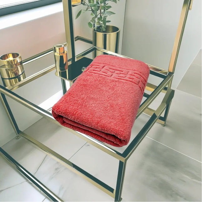 Prosop de Lux 70x130 100% Bumbac Pieptanat 650 g/mp- Roz Coral - Casa Super