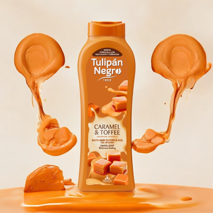Gel Dus Caramel Cream Toffee Negro, 650 ml, Tulipan