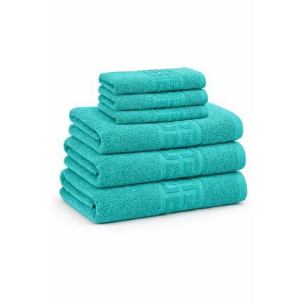 Set Prosoape Bumbac 100% Family – 6 Piese, 500 g/mp, OEKO-TEX - Dark Green