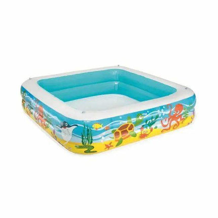 Piscină Gonflabilă Patrata Tip Baldachin pentru Copii 140x140x114 Capacitate 265 L - Casa Super