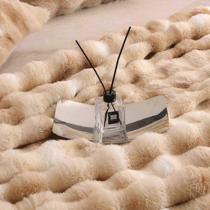 Lenjerie Premium Pentru Pat Dublu Blanita de Iepure 6 Piese | Crem de Lux - Casa Super