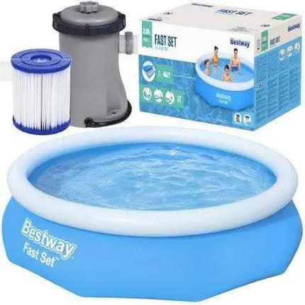 Piscina Rotunda Mare Pentru Familie 305x76 Cm + Pompa Electrica + Filtru+Kit De Reparații CADOU - Casa Super