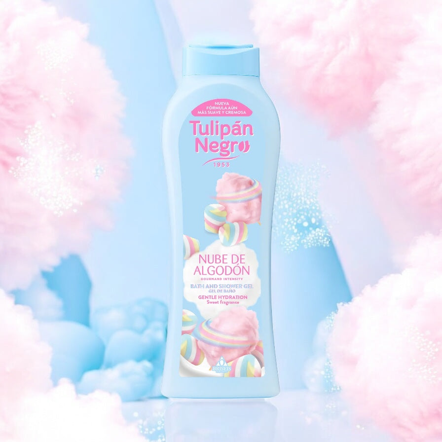 Gel de Baie Fără Parabeni Cotton Cloud Tulipan Negro - Parfum Dulce și Hidratare Blândă