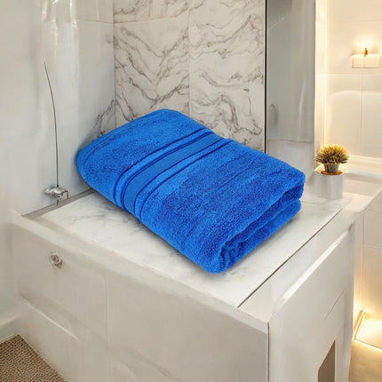 Prosop De Lux Zero Twist 70x130cm 100% Bumbac Pieptanat-Pufos Si Ultra Absorbant,650g/mp | Albastru