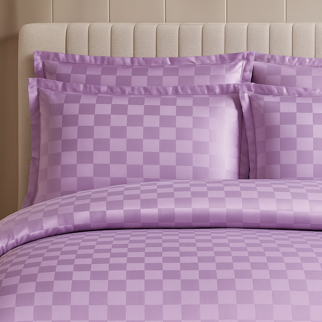 Lenjerie Deluxe Damasc finetat, 4 piese, cearșaf cu elastic, Cod: Dms6