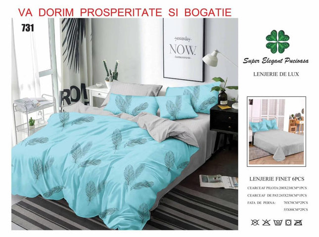 Lenjerii de Pat 100% Bumbac Finet – Colecția Primăvară-Vară 2025 | Cod PRM35 - Casa Super