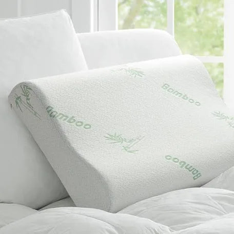 Perna Ergonomica cu Memorie Aloe Vera,sustinere exacta pentru gat si cap,husa detasabila,42x72x12 cm - Casa Super