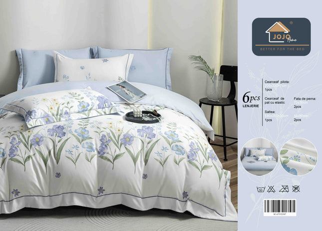 Lenjerie de Pat Finet 6 Piese in Cutie – Calitate Premium | COD LIV65