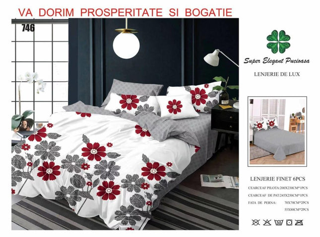 Lenjerii de Pat 100% Bumbac Finet – Colecția Primăvară-Vară 2025 | Cod PRM32 - Casa Super