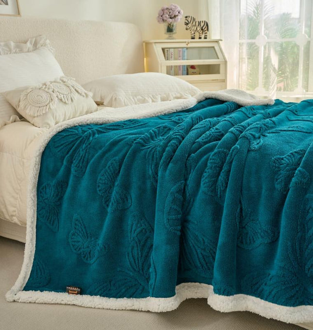 Patura Groasa Cocolino - Pufoasa Cu Blanita 230x200 Verde Smarald