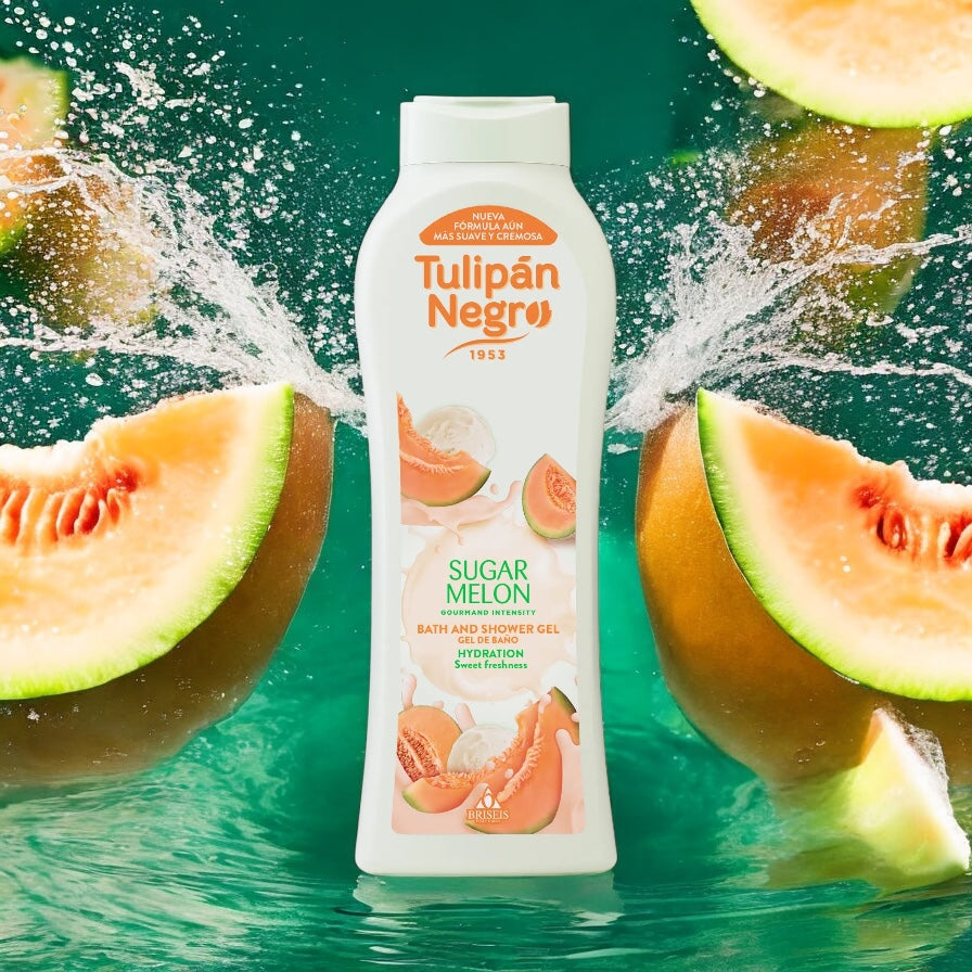 Gel de Baie Fără Parabeni Sugar Melon Tulipan Negro - Hidratare și Parfum Dulce Proaspăt