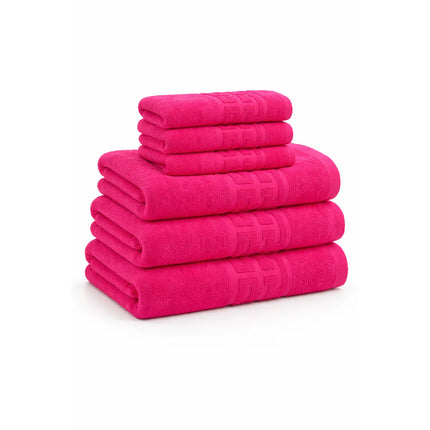 Set Prosoape Bumbac 100% Family – 6 Piese, 500 g/mp, OEKO-TEX - Roz