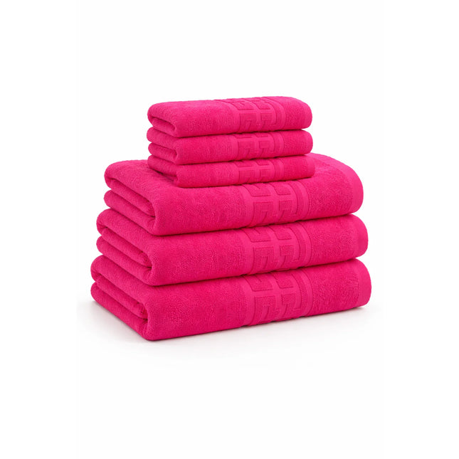 Set Prosoape Bumbac 100% Family – 6 Piese, 500 g/mp, OEKO-TEX - Roz