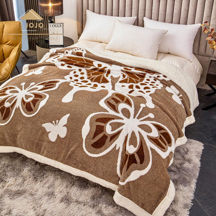 Patura Groasa Cocolino - Pufoasa cu Blanita, model Fluturasi 3D 200x230cm Cod PCJ03
