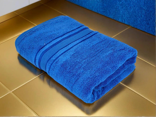 Prosop De Lux Zero Twist 70x130cm 100% Bumbac Pieptanat-Pufos Si Ultra Absorbant,650g/mp | Albastru