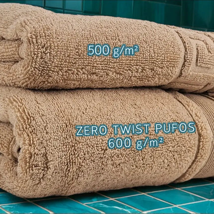 Prosop De Lux Zero Twist 70x130cm 100% Bumbac Pieptanat-Pufos Si Ultra Absorbant,650g/mp | Cappuccino