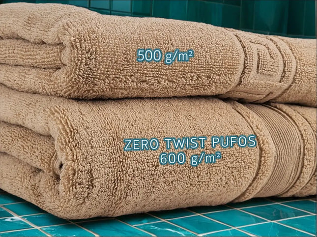 Prosop De Lux Zero Twist 70x130cm 100% Bumbac Pieptanat-Pufos Si Ultra Absorbant,650g/mp | Cappuccino