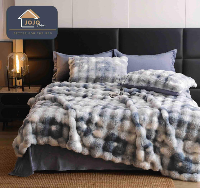 Lenjerie Premium Pentru Pat Dublu Blanita de Iepure 6 Piese | Cod IEP32 - Casa Super