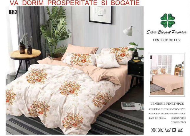 Lenjerii de Pat 100% Bumbac Finet – Colecția Primăvară-Vară 2025 | Cod PRM44 - Casa Super