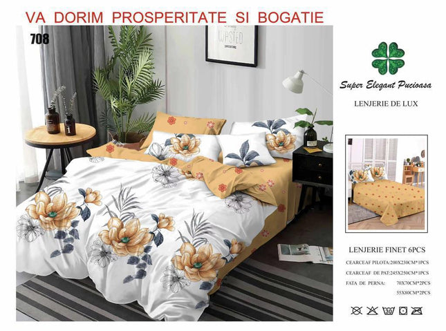 Lenjerii de Pat 100% Bumbac Finet – Colecția Primăvară-Vară 2025 | Cod PRM40 - Casa Super