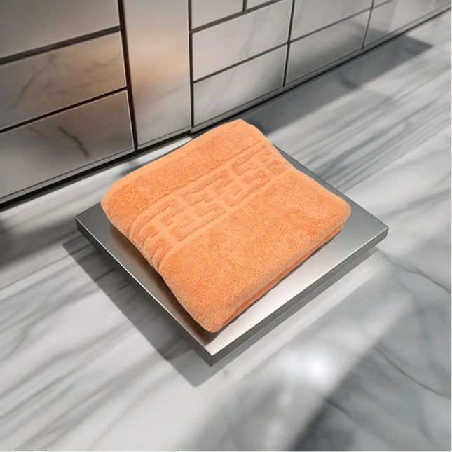 Prosop de Lux 50×90cm 100% Bumbac Pieptanat 650 g/mp- Piersica - Casa Super