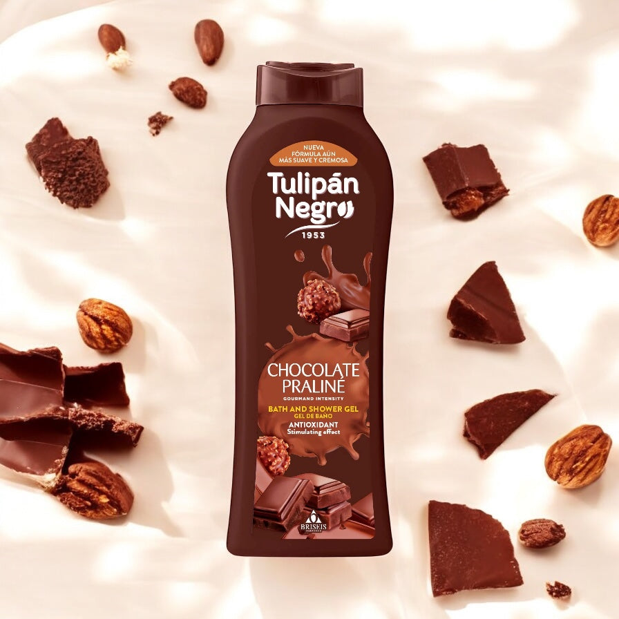 Gel Dus Chocolate Praline Negro, 650 ml, Tulipan