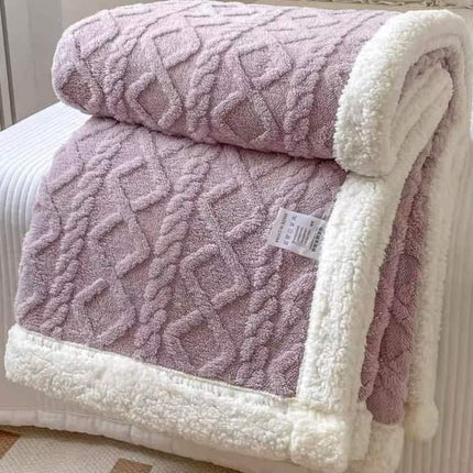 Patura Groasa Cocolino - Pufoasa Cu Blanita 230x200cm - Lila