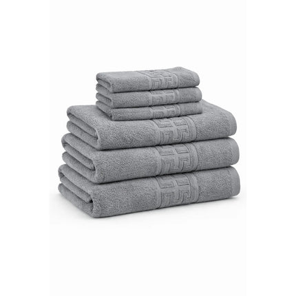 Set Prosoape Bumbac 100% Family – 6 Piese, 500 g/mp, OEKO-TEX - Gri