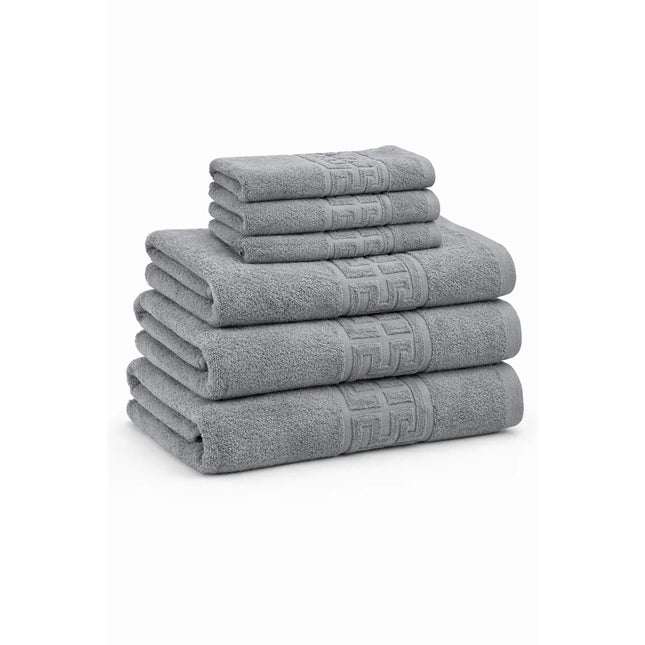 Set Prosoape Bumbac 100% Family – 6 Piese, 500 g/mp, OEKO-TEX - Gri