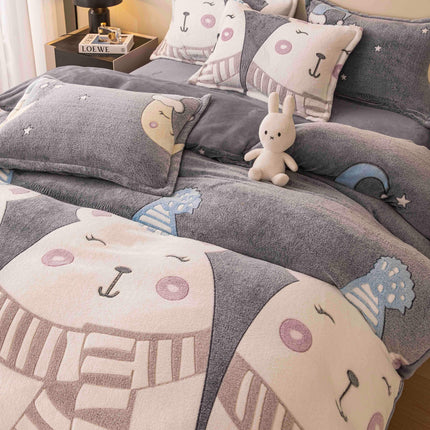 Lenjerie cocolino de 1 Persoana,4 piese | Cod CS404 - Casa Super