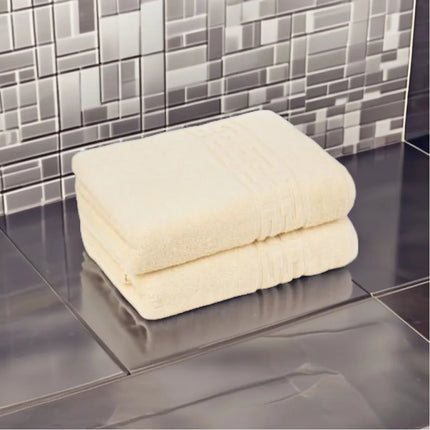 Prosop de Lux 50×90cm 100% Bumbac Pieptanat 650 g/mp- Crem - Casa Super