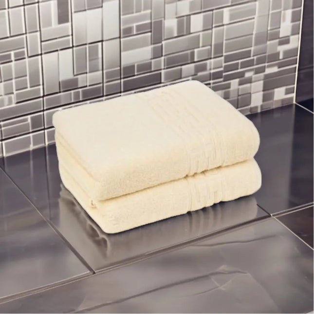 Prosop de Lux 50×90cm 100% Bumbac Pieptanat 650 g/mp- Crem - Casa Super