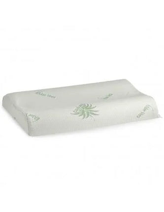 Perna Ergonomica cu Memorie Aloe Vera,sustinere exacta pentru gat si cap,husa detasabila,42x72x12 cm - Casa Super