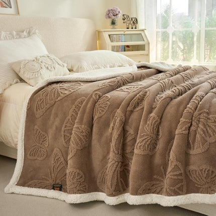 Patura Groasa Cocolino - Pufoasa Cu Blanita 230x200 - Maro Inchis