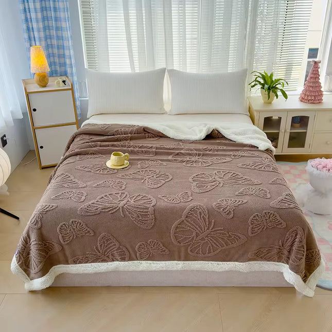Patura Groasa Cocolino - Pufoasa Cu Blanita 230x200 - Maro Inchis