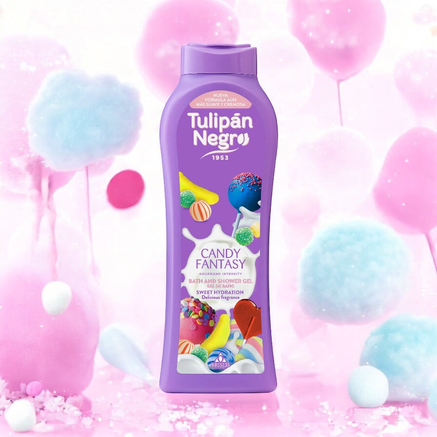 Gel de Baie Fără Parabeni Candy Fantasy Tulipan Negro - Parfum Dulce și Hidratare Delicioasă