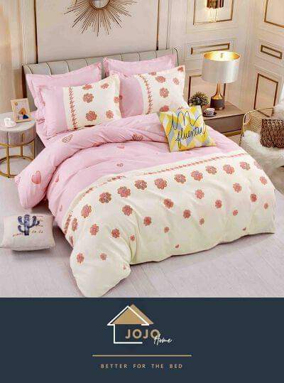 Lenjerie de Pat Dublu Bumbac Finet-6 Piese | Cod FIN08 - Casa Super