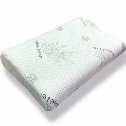 Perna Ergonomica cu Memorie Aloe Vera,sustinere exacta pentru gat si cap,husa detasabila,42x72x12 cm - Casa Super