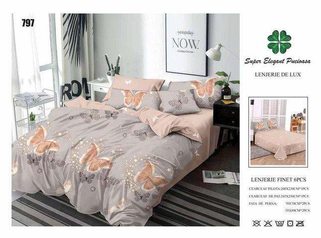 Lenjerii de Pat 100% Bumbac Finet – Colecția Primăvară-Vară 2025 | Cod PRM28 - Casa Super