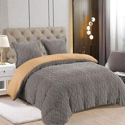 Pilota Groasa Cocolino Cu Blanita 200x230 Model Tricot Cu Blanita 5Kg + 2 Fete Perna-Gri