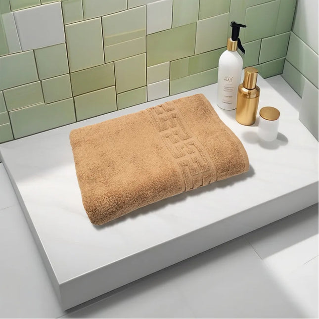 Prosop de Lux 70x130 100% Bumbac Pieptanat 650 g/mp- Cappuccino - Casa Super