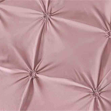 Set Lenjerie Brodata Uni, Model cu Pliuri, Bumbac Finet, 6 Piese, Pat 2 Persoane – Lila,Cod BR16 - Casa Super