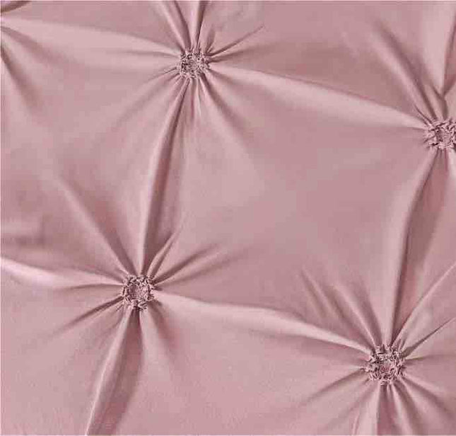 Set Lenjerie Brodata Uni, Model cu Pliuri, Bumbac Finet, 6 Piese, Pat 2 Persoane – Lila,Cod BR16 - Casa Super