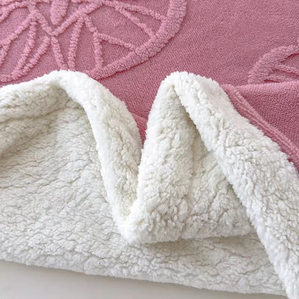 Patura Groasa Cocolino - Pufoasa Cu Blanita 230x200 cm - Roz