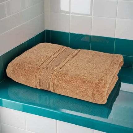 Prosop De Lux Zero Twist 70x130cm 100% Bumbac Pieptanat-Pufos Si Ultra Absorbant,650g/mp | Cappuccino