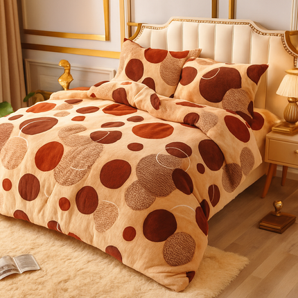 Lenjerie Cocolino Calduroasa, 4 piese – Model Elegant cu Bulinute